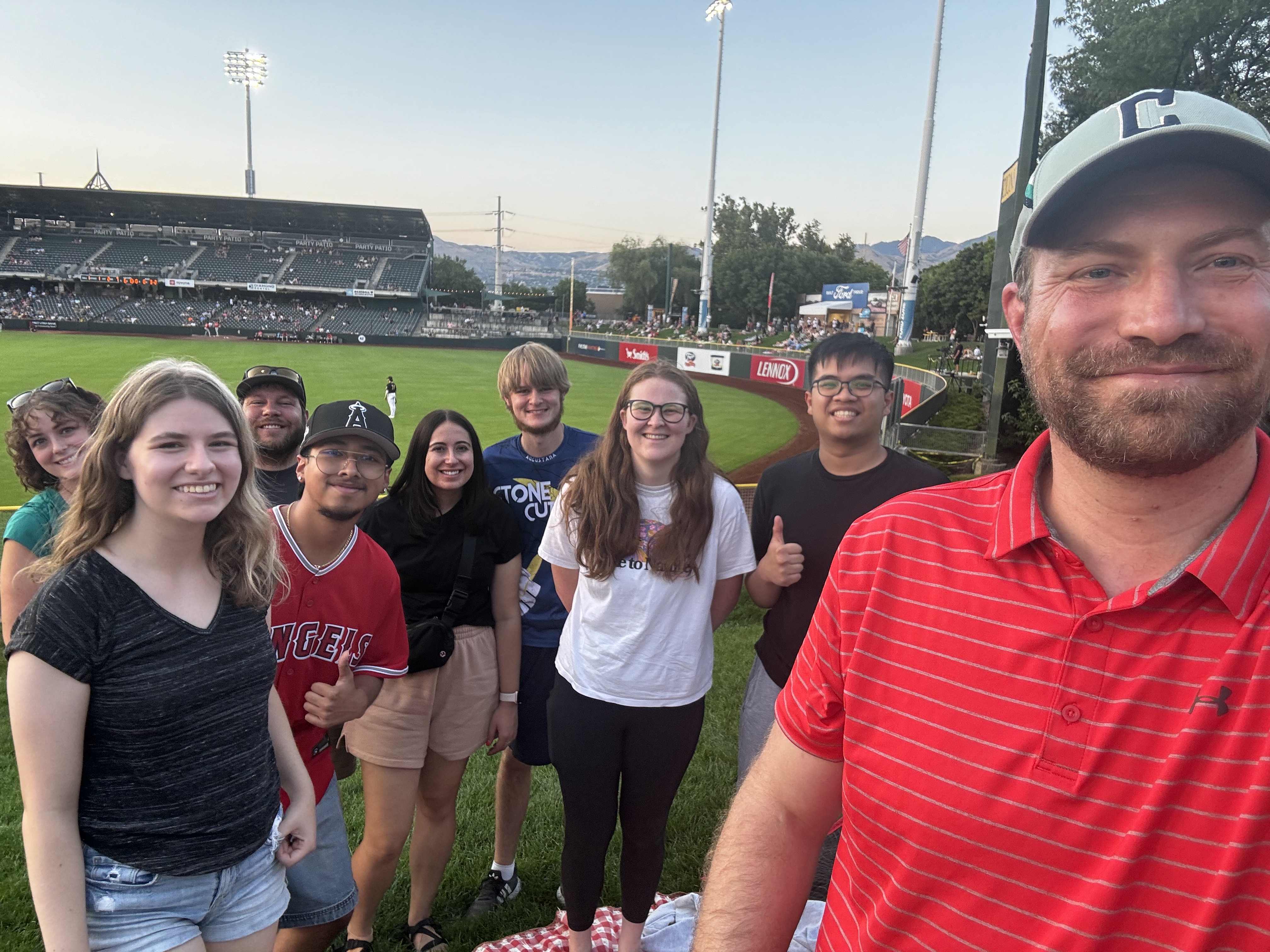 Kuntz Lab at a Bees game